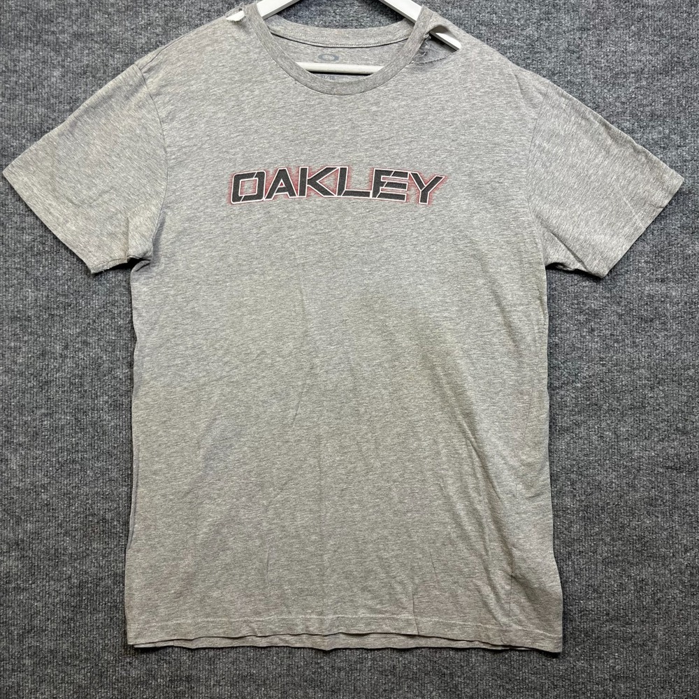 Oakley Pro Rider Series T-Shirt Men's Gray Regular Fit Short Sleeve Classic - XL